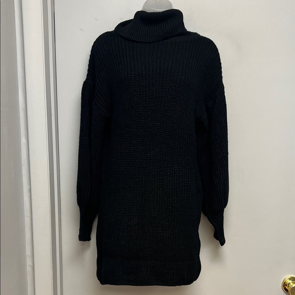 Rosedress Black Turtleneck Sweater Tunic / Dress | Size M